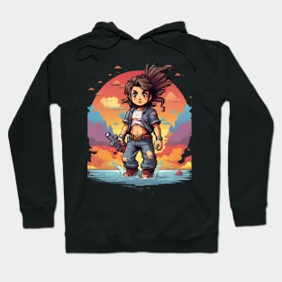 Pixel Girl Warior Hoodie